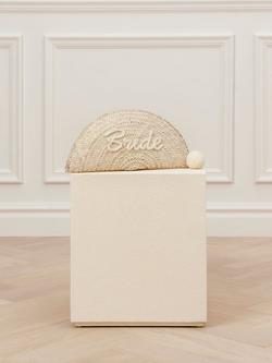 Malina Bride Raffia Clutch Bag, Raffia - view 2, Raffia