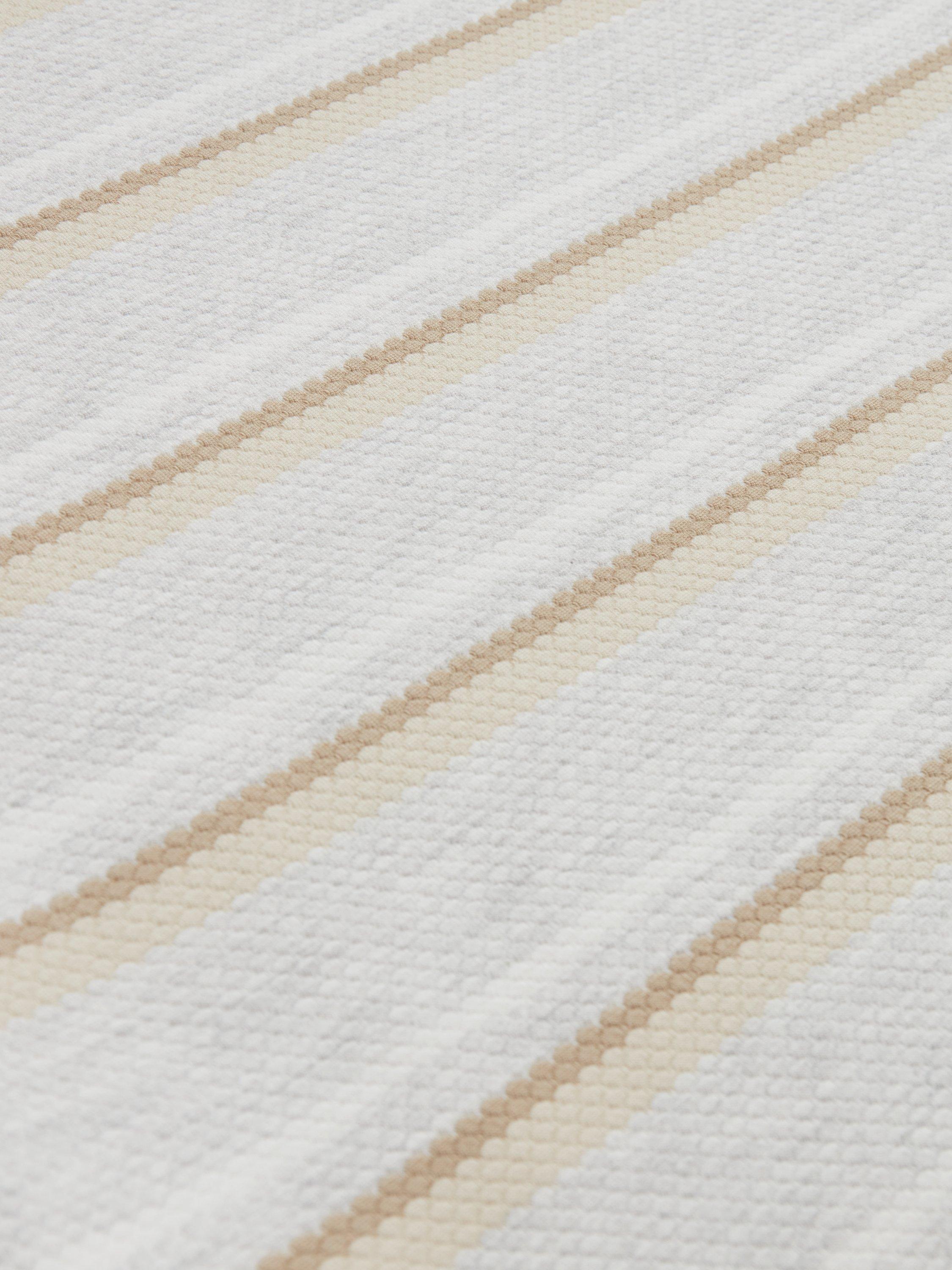 Product image 5 of 6, which shows Ted Baker Gorano Regular Fit Short Sleeve Textured Stripe T-Shirt, Ecru, S
