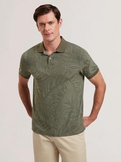 Ted Baker Edwine  Regular Fit Short Sleeve Polo Shirt, Khaki, Khaki