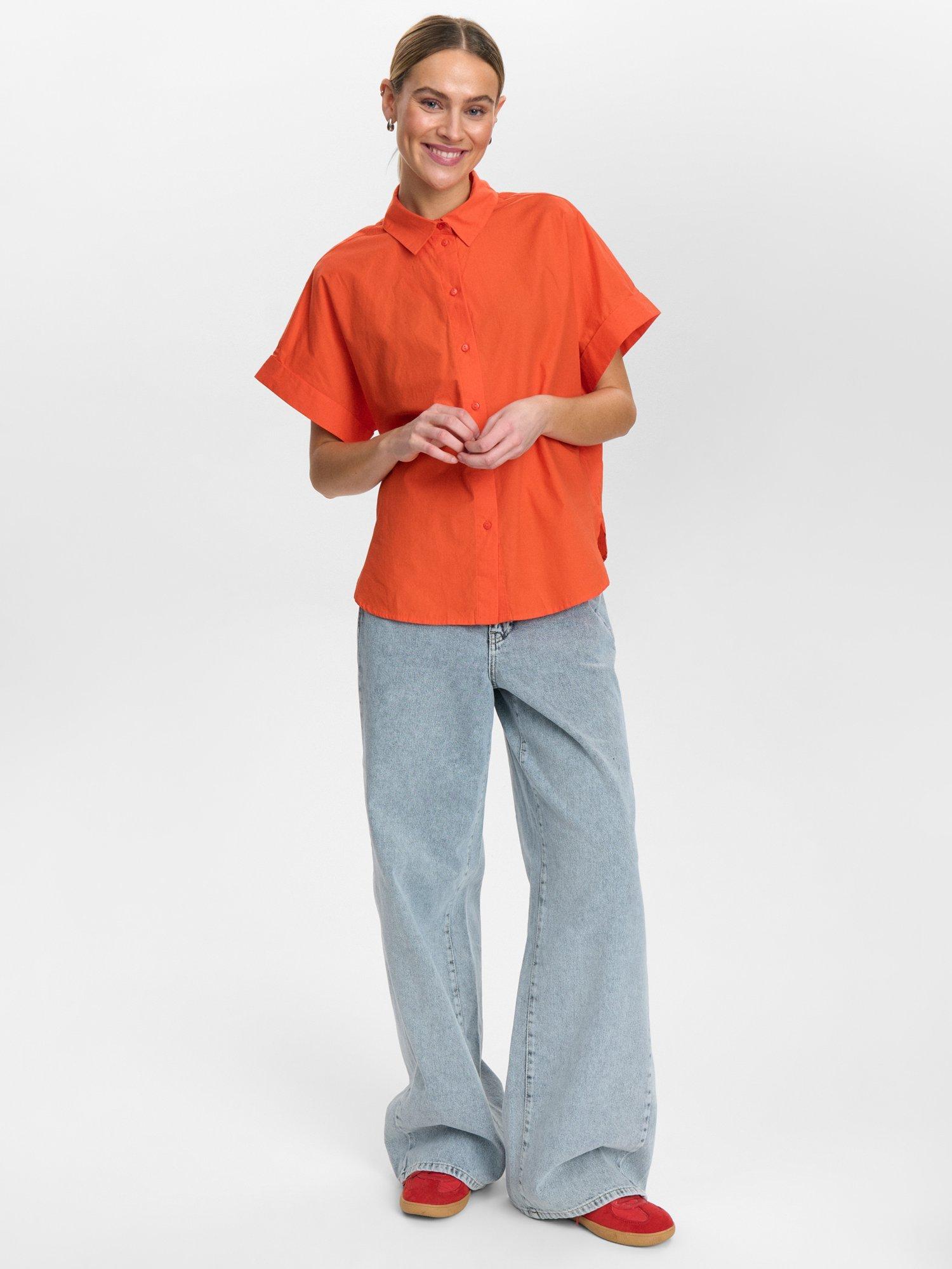 Product image 3 of 7, which shows Numph Nugiani Shirt, Red, 36