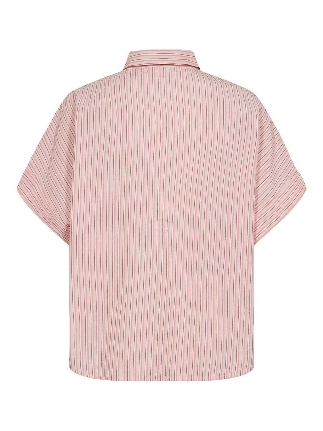 Product image 7 of 7, which shows Numph Nuulla Embroidered Stripe Cotton Shirt, Pink/Multi, 44