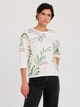 Numph Nubrighed Gwenna Botanical Print Cotton Blouse, Cloud Dancer