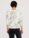 Numph Nubrighed Gwenna Botanical Print Cotton Blouse, Cloud Dancer