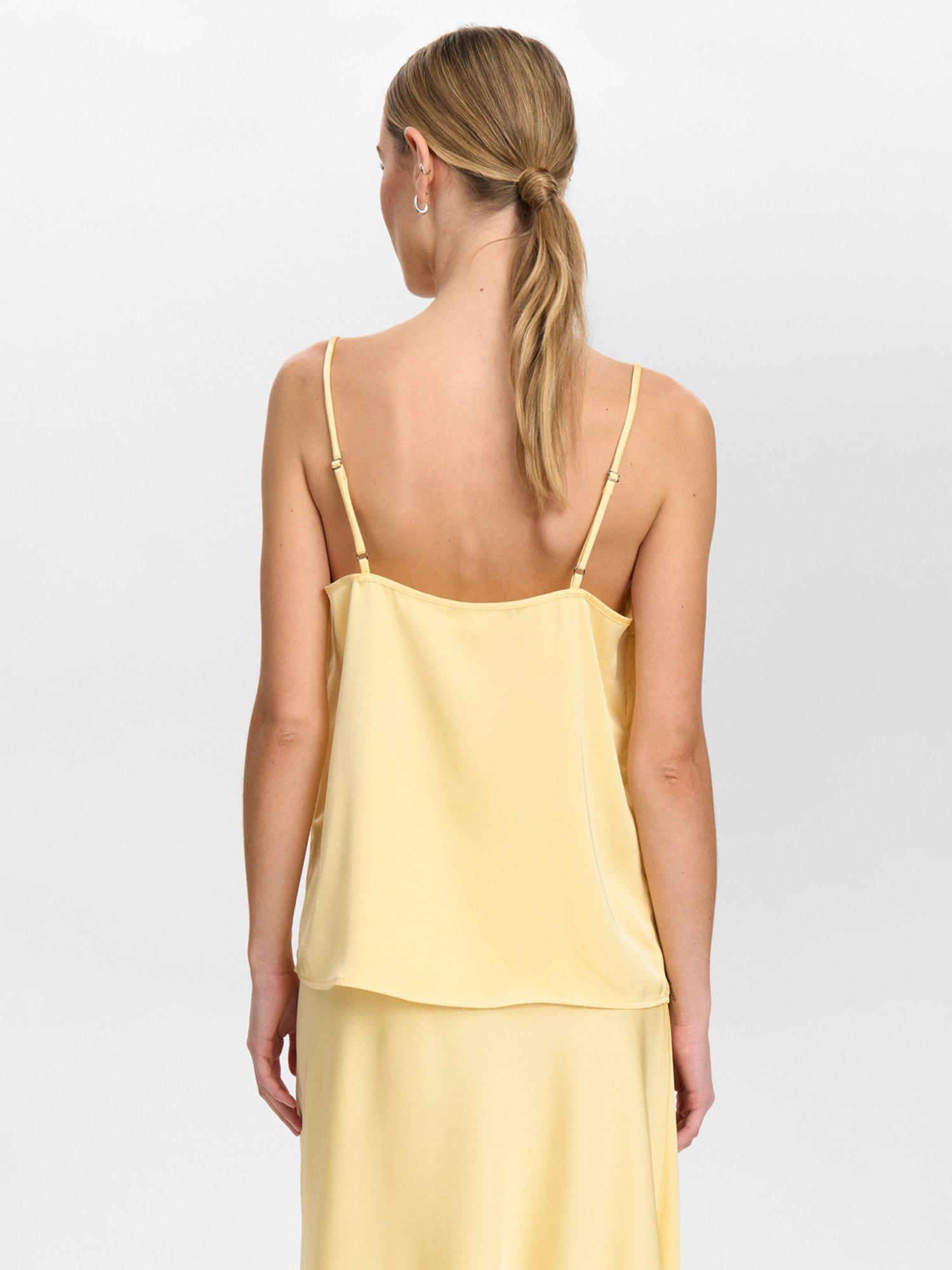 Product image 2 of 7, which shows Nuevery Strap Top, Yellow, 34
