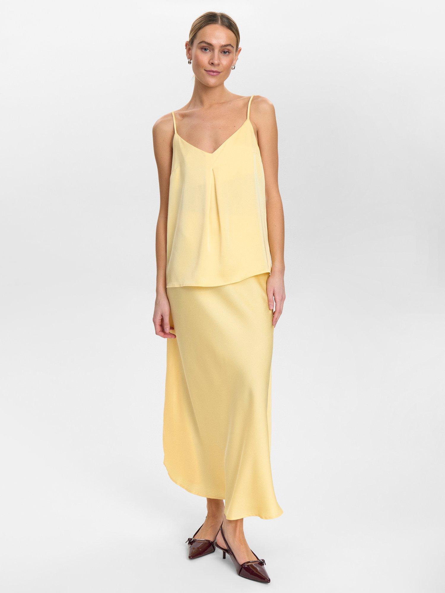 Product image 3 of 7, which shows Nuevery Strap Top, Yellow, 34
