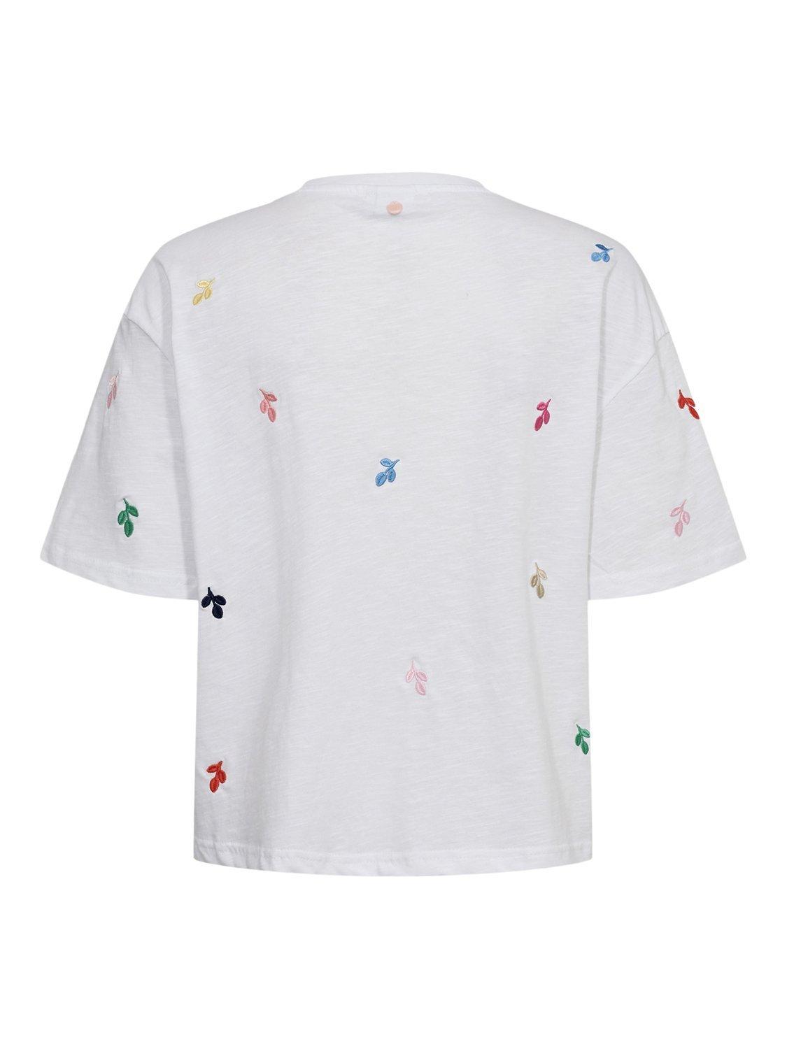 Product image 7 of 7, which shows Numph Numirello Boxy T-Shirt, White/Multi, XS