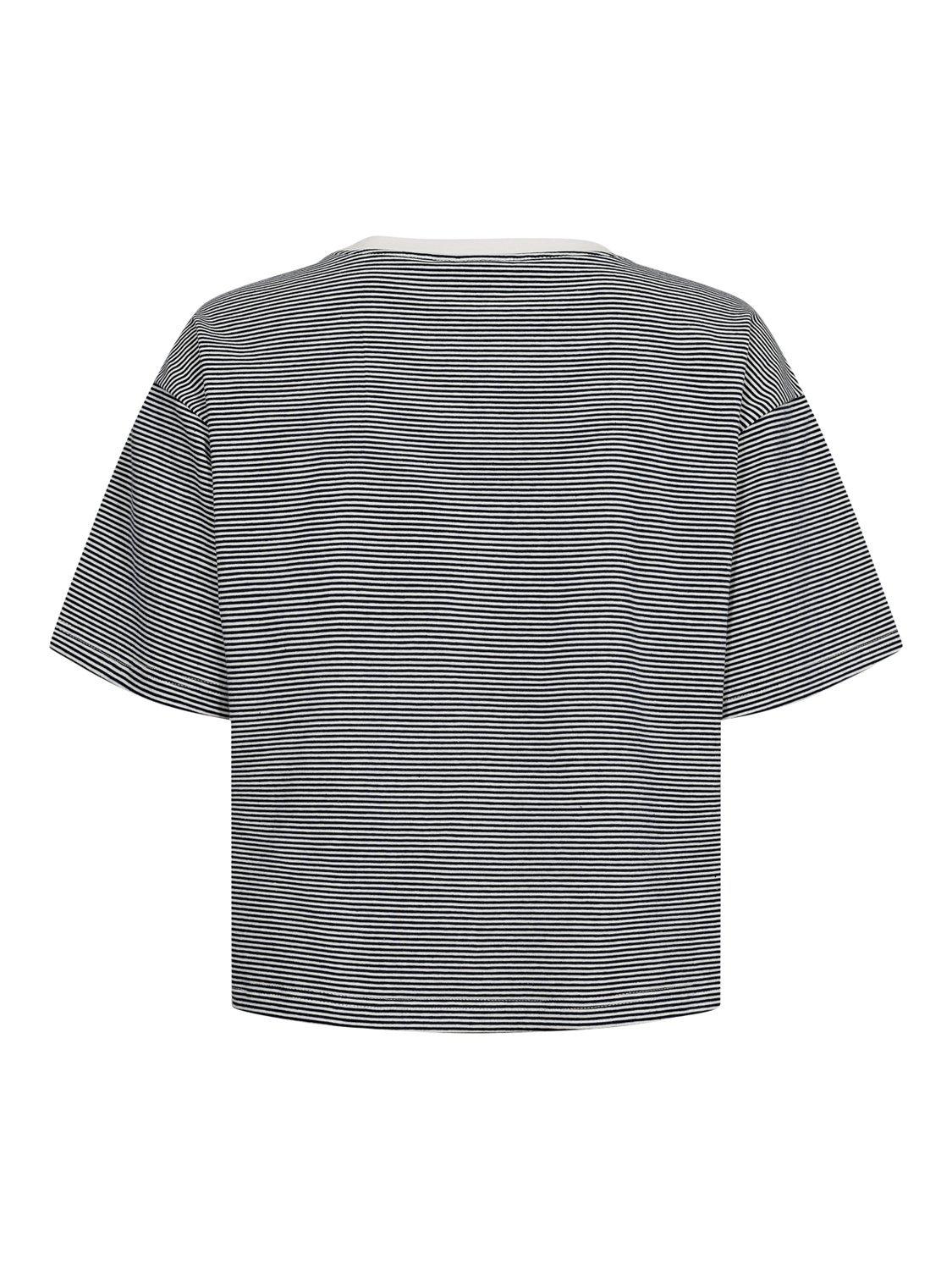 Product image 7 of 7, which shows Numph Nupippi Stripe T-Shirt, Blue/White, XS