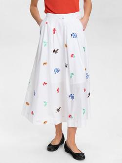 Numph Nuvalentine Skirt, White/Multi, White/Multi