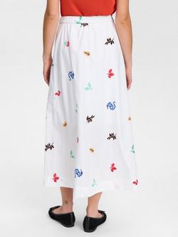 Numph Nuvalentine Skirt, White/Multi - view 2, White/Multi