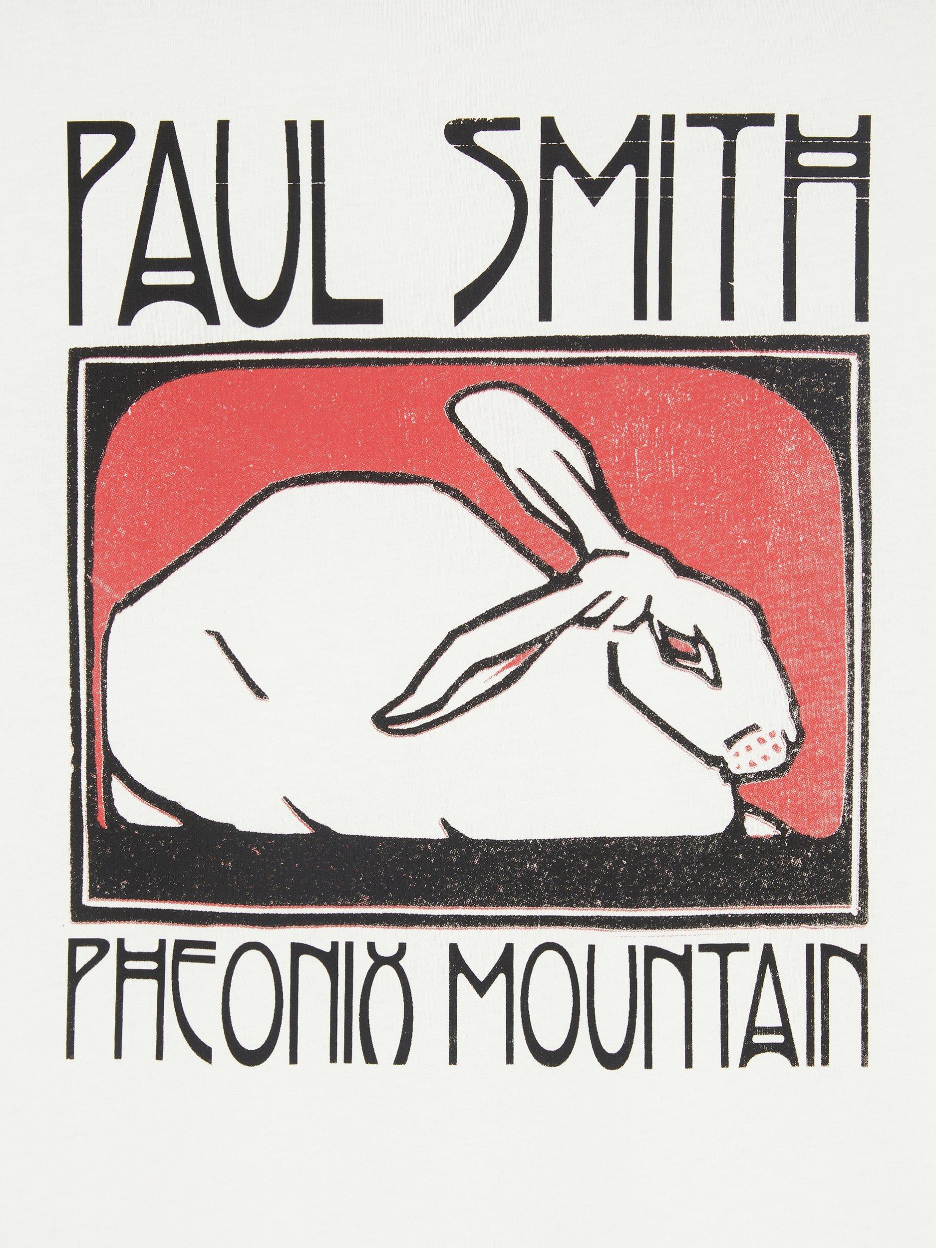 Product image 4 of 4, which shows PS Paul Smith Cotton Pheonix Mountain Graphic T-Shirt, White, S