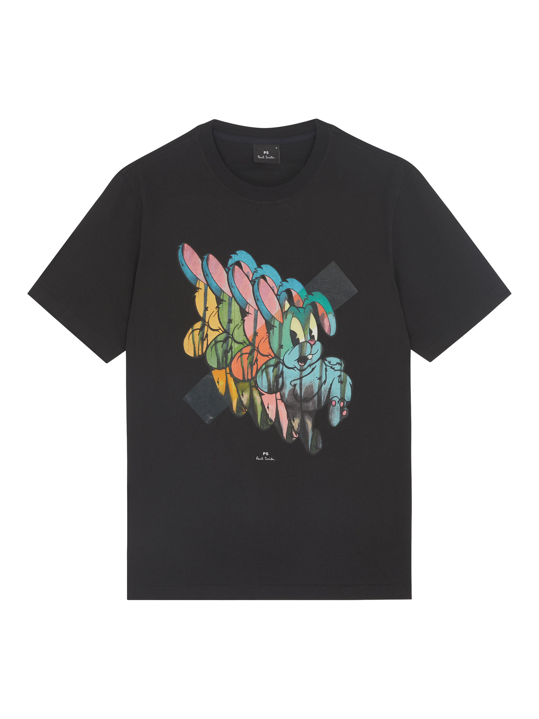 Product image 1 of 2, which shows PS Paul Smith Cotton Regular Fit Short Sleeve Graphic T-Shirt, Black, S