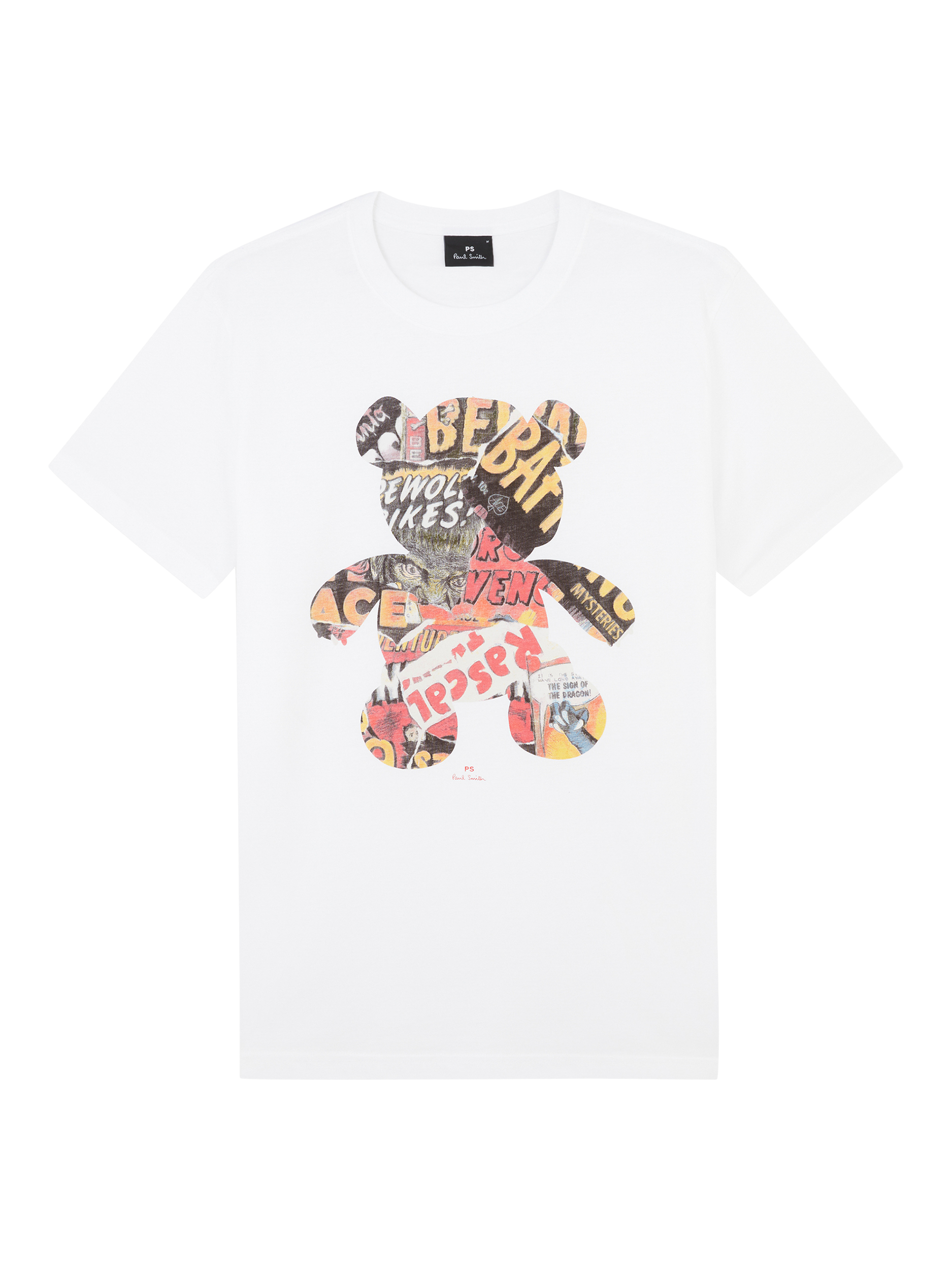 Product image 1 of 2, which shows PS Paul Smith Cotton Regular Fit Short Sleeve Graphic T-Shirt, White, S
