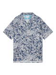 PS Paul Smith Lyocell Regular Fit Nature Print Shirt, Blue