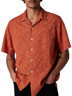 PS Paul Smith Cotton Regular Fit Floral Shirt, Orange, Orange