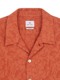 PS Paul Smith Cotton Regular Fit Floral Shirt, Orange