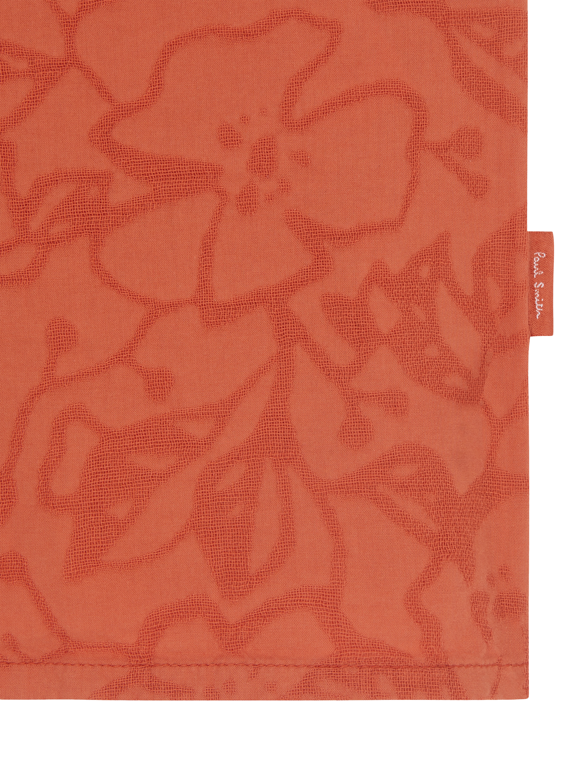 Product image 3 of 3, which shows PS Paul Smith Cotton Regular Fit Floral Shirt, Orange, S