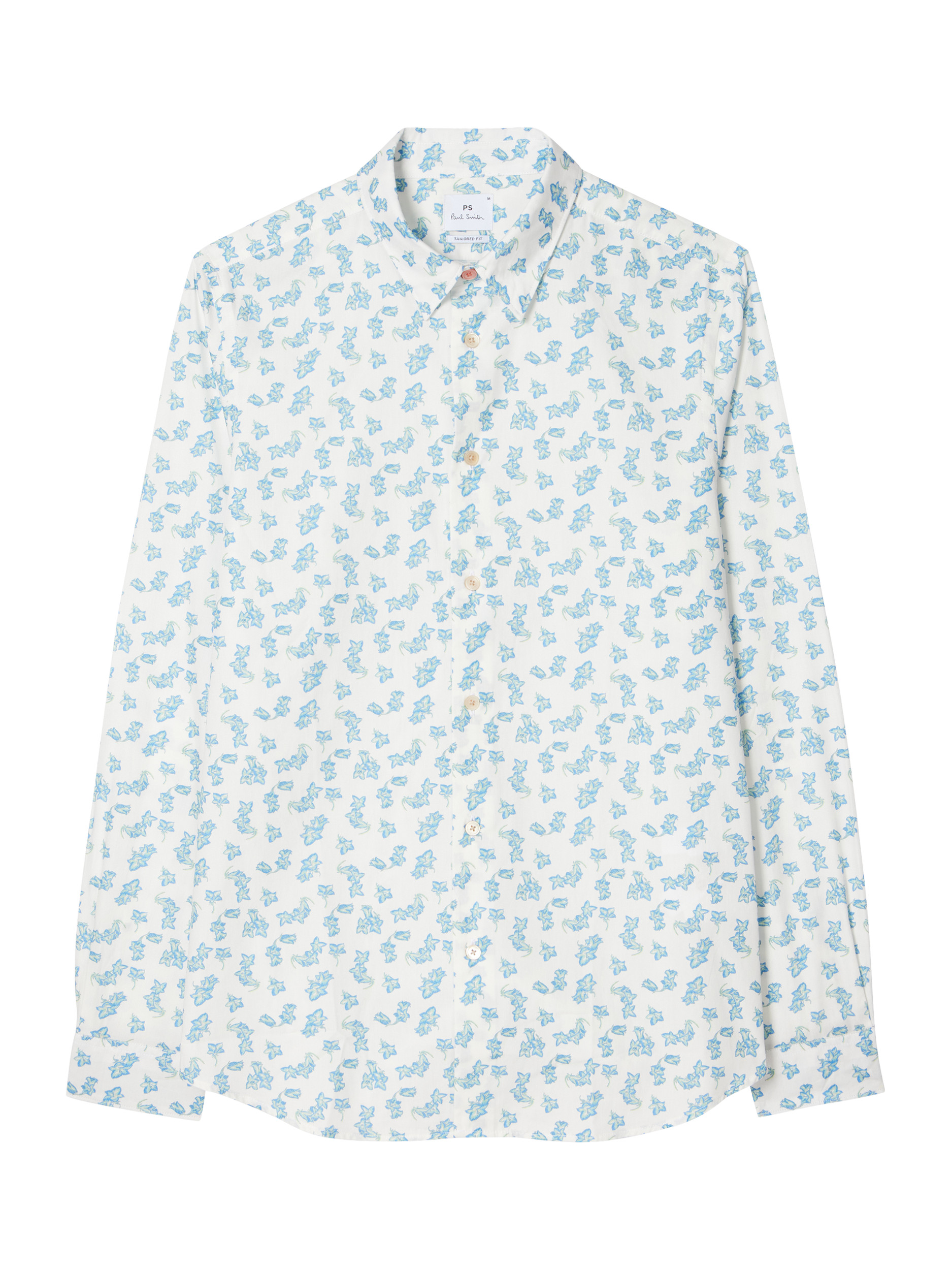 Product image 1 of 2, which shows Paul Smith Floral Long Sleeve Shirt, White, S
