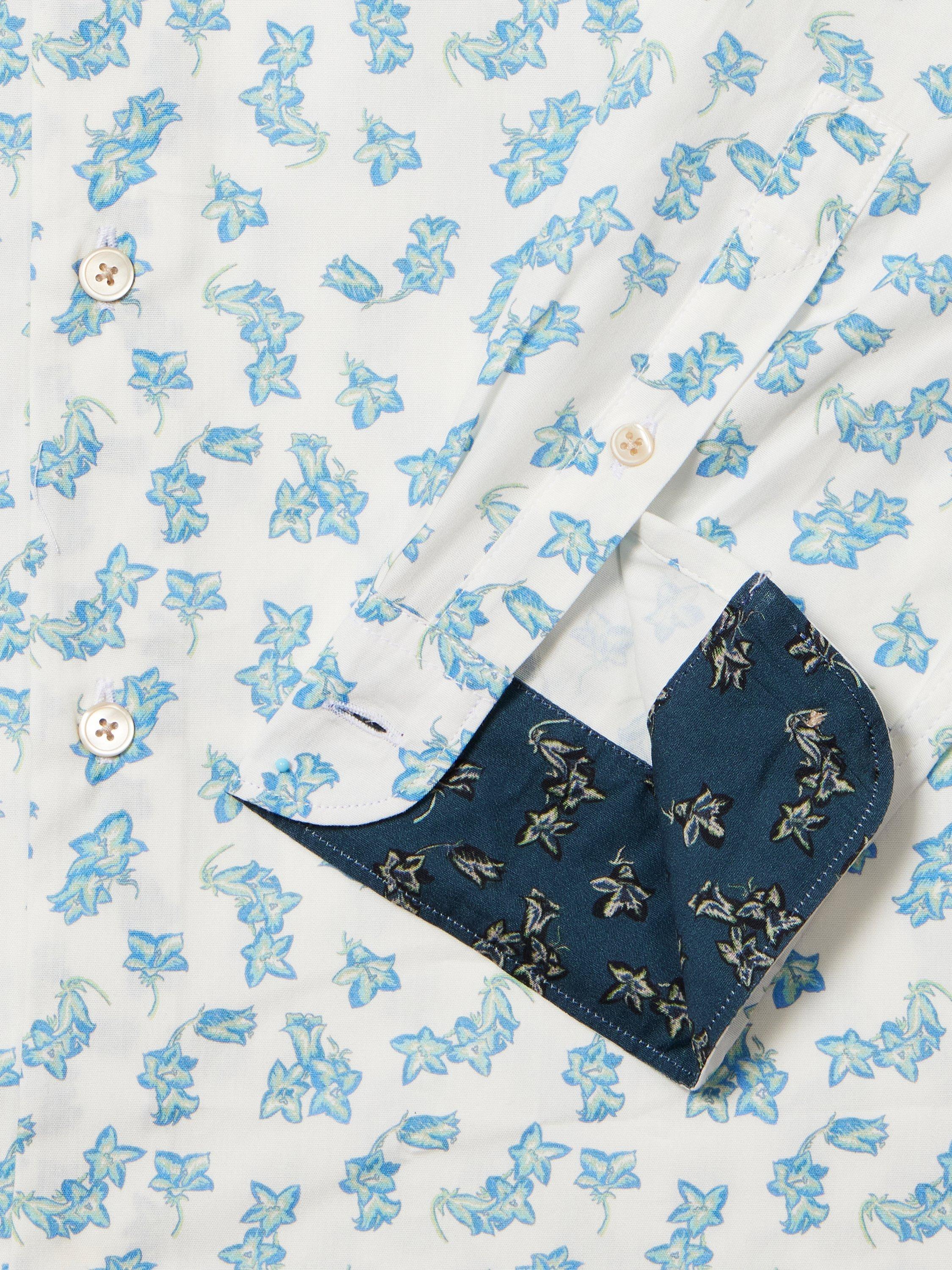 Product image 2 of 2, which shows Paul Smith Floral Long Sleeve Shirt, White, S