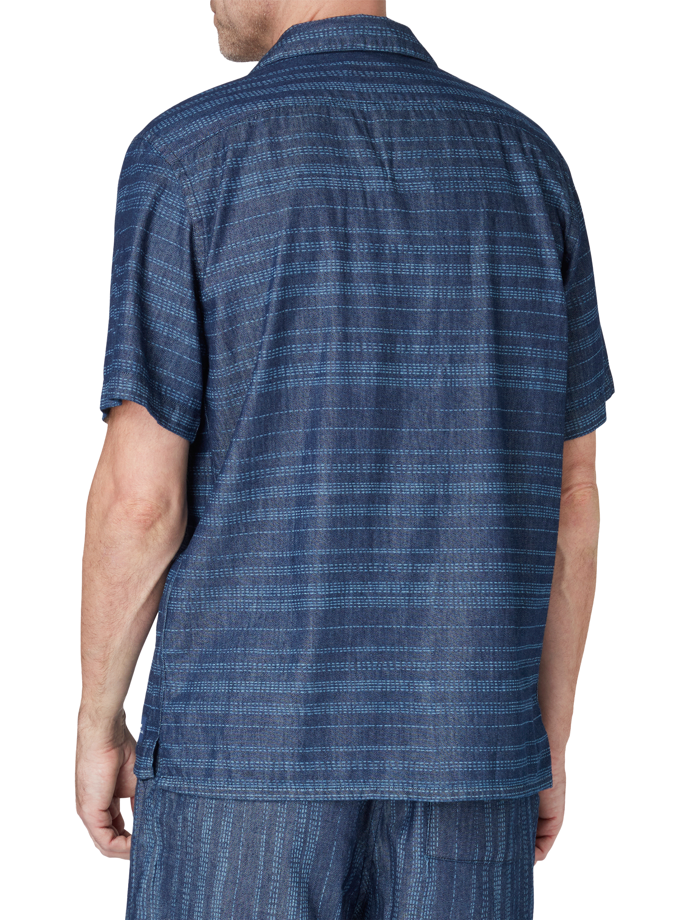 Product image 2 of 5, which shows Paul Smith Stripe Short Sleeve Shirt, Blue, S