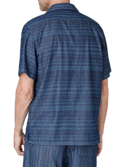 Paul Smith Stripe Short Sleeve Shirt, Blue - view 2, Blue