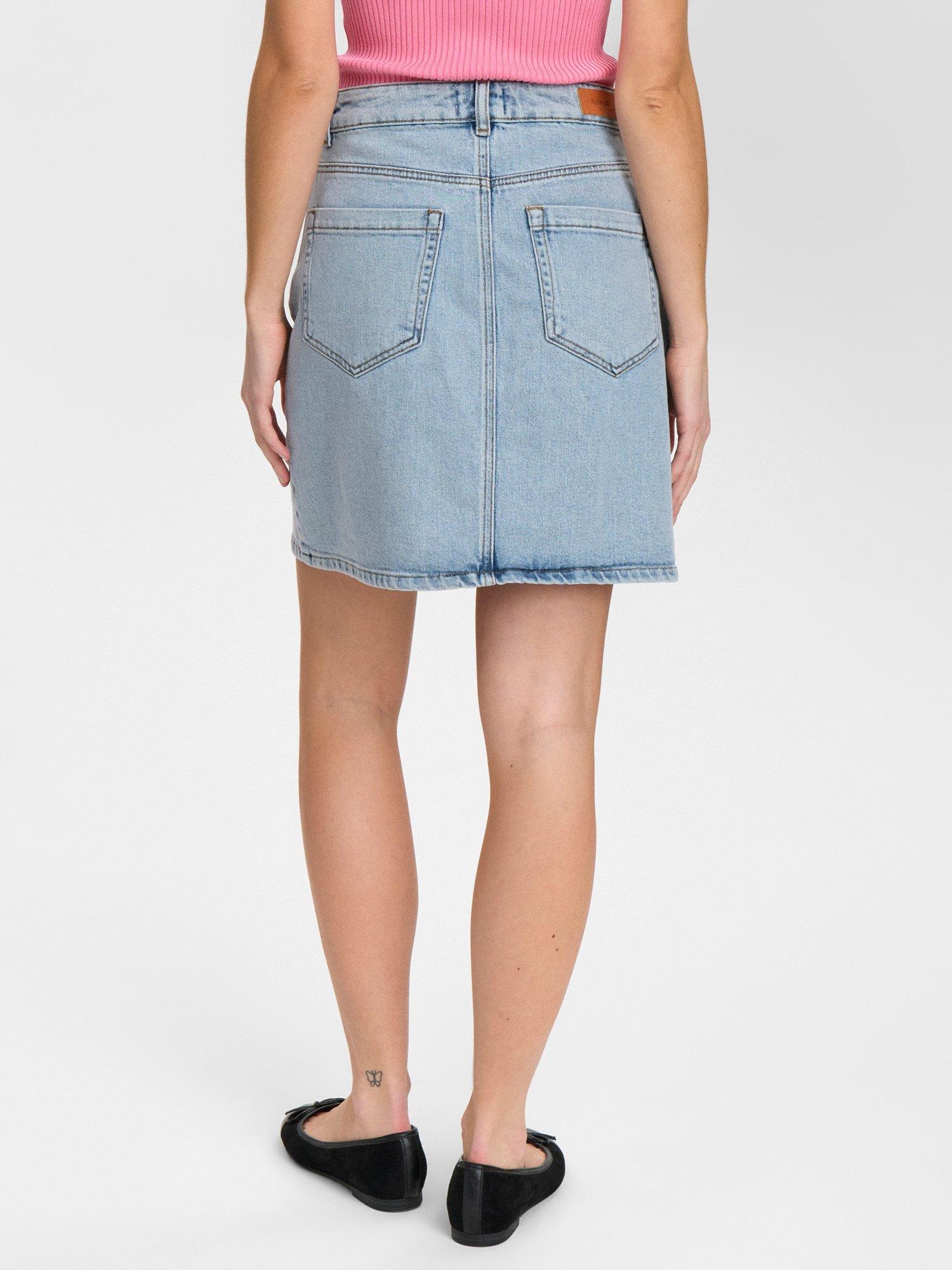 Product image 2 of 7, which shows Numph Nutoronto Denim Skirt, Light Blue, 38