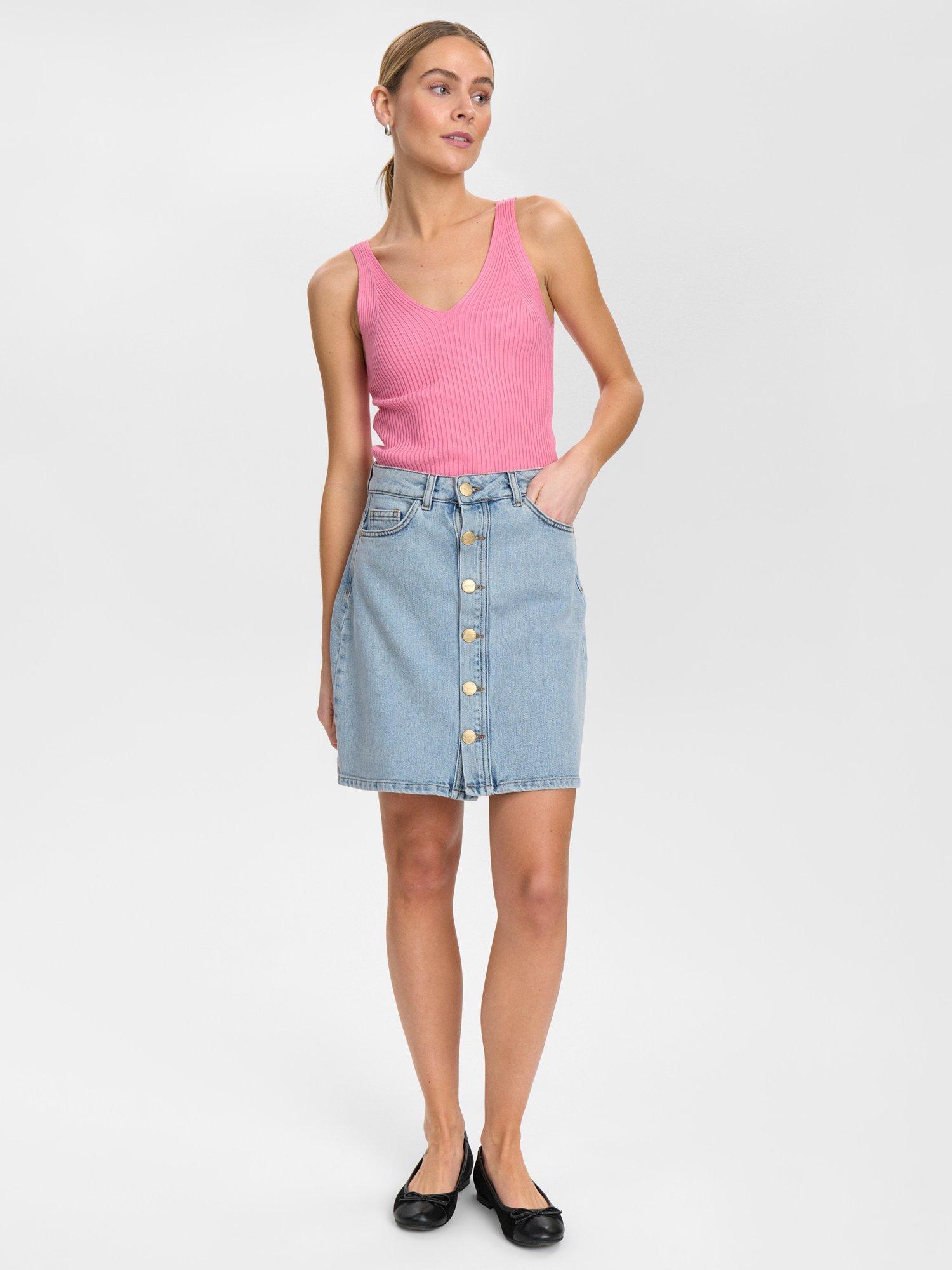Product image 3 of 7, which shows Numph Nutoronto Denim Skirt, Light Blue, 38