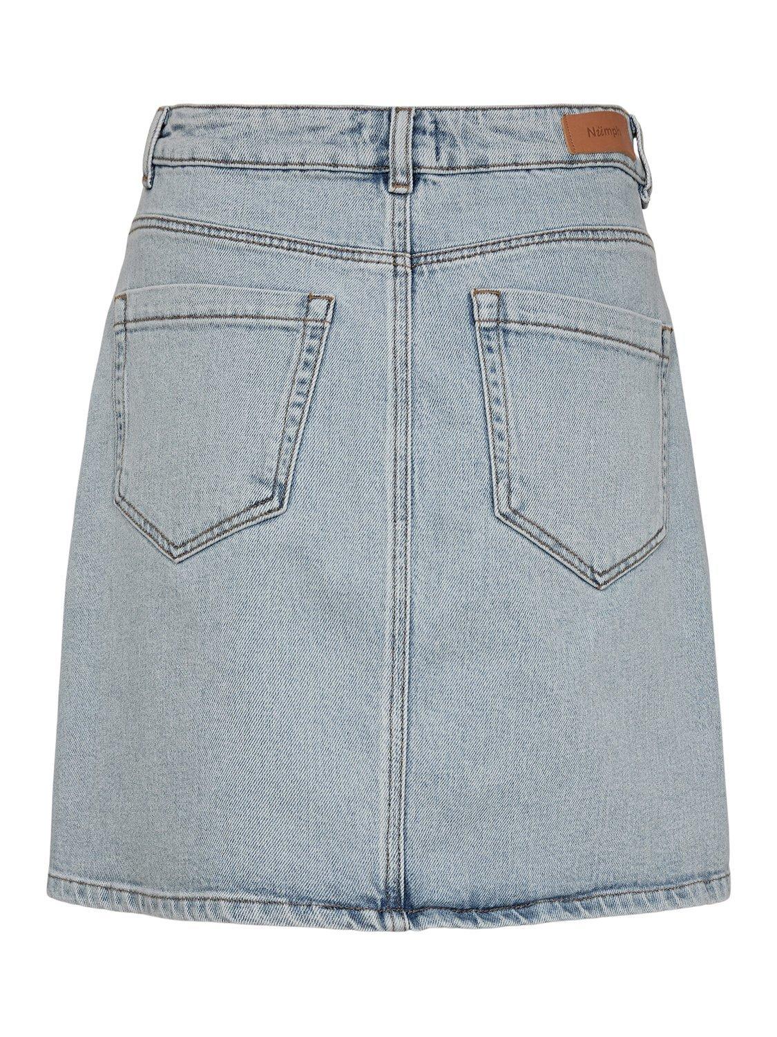 Product image 7 of 7, which shows Numph Nutoronto Denim Skirt, Light Blue, 38