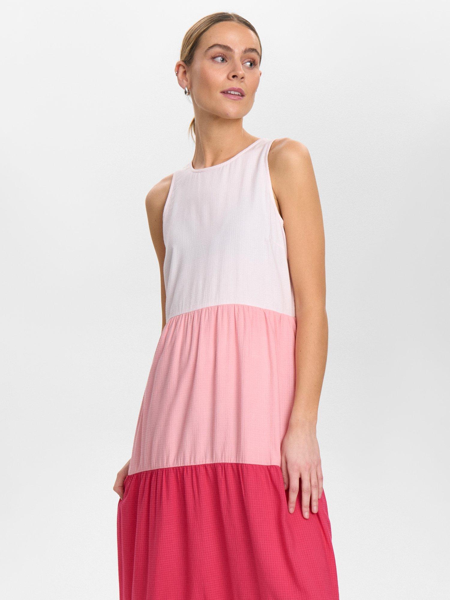 Product image 3 of 7, which shows Nuprimrose Sleeve Dress, White/Pink/Red, 40