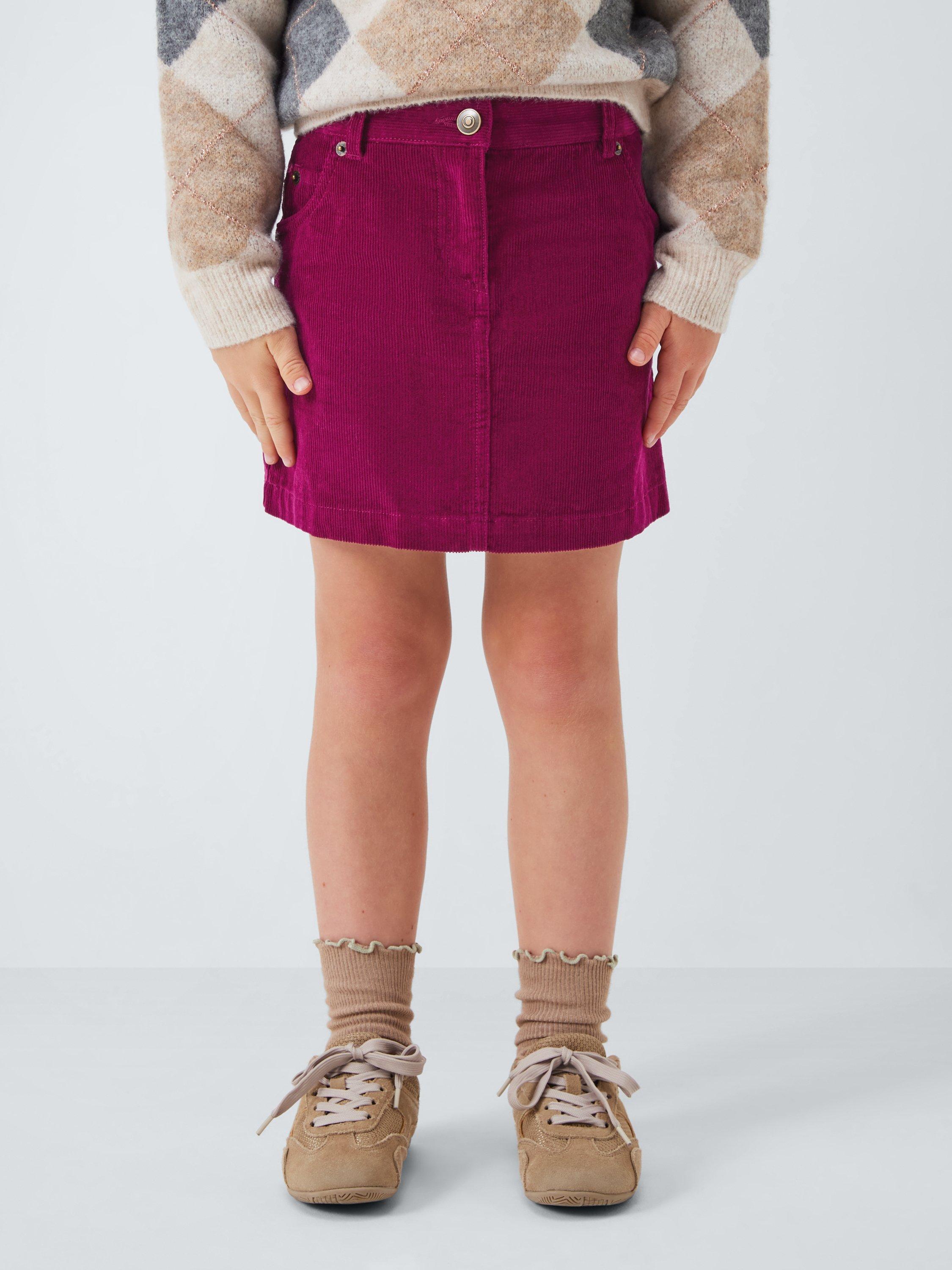 Product image 1 of 7, which shows John Lewis Kids' Corduroy Mini Skirt, Multi, 8 years
