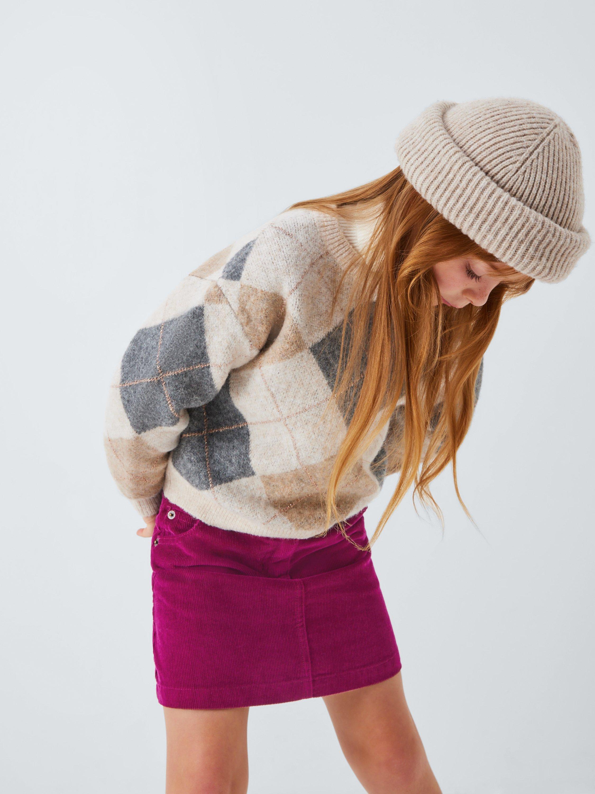 Product image 5 of 7, which shows John Lewis Kids' Corduroy Mini Skirt, Multi, 8 years