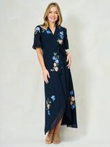 Phase Eight Liv Ecovero Wrap Maxi Dress, Navy