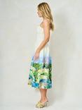 Hope & Ivy The Celine Watercolour Dress, White Multi