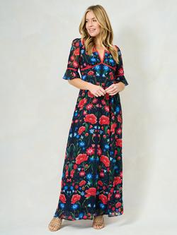 Hope & Ivy The Suri Floral Dress, Navy Multi, Navy Multi