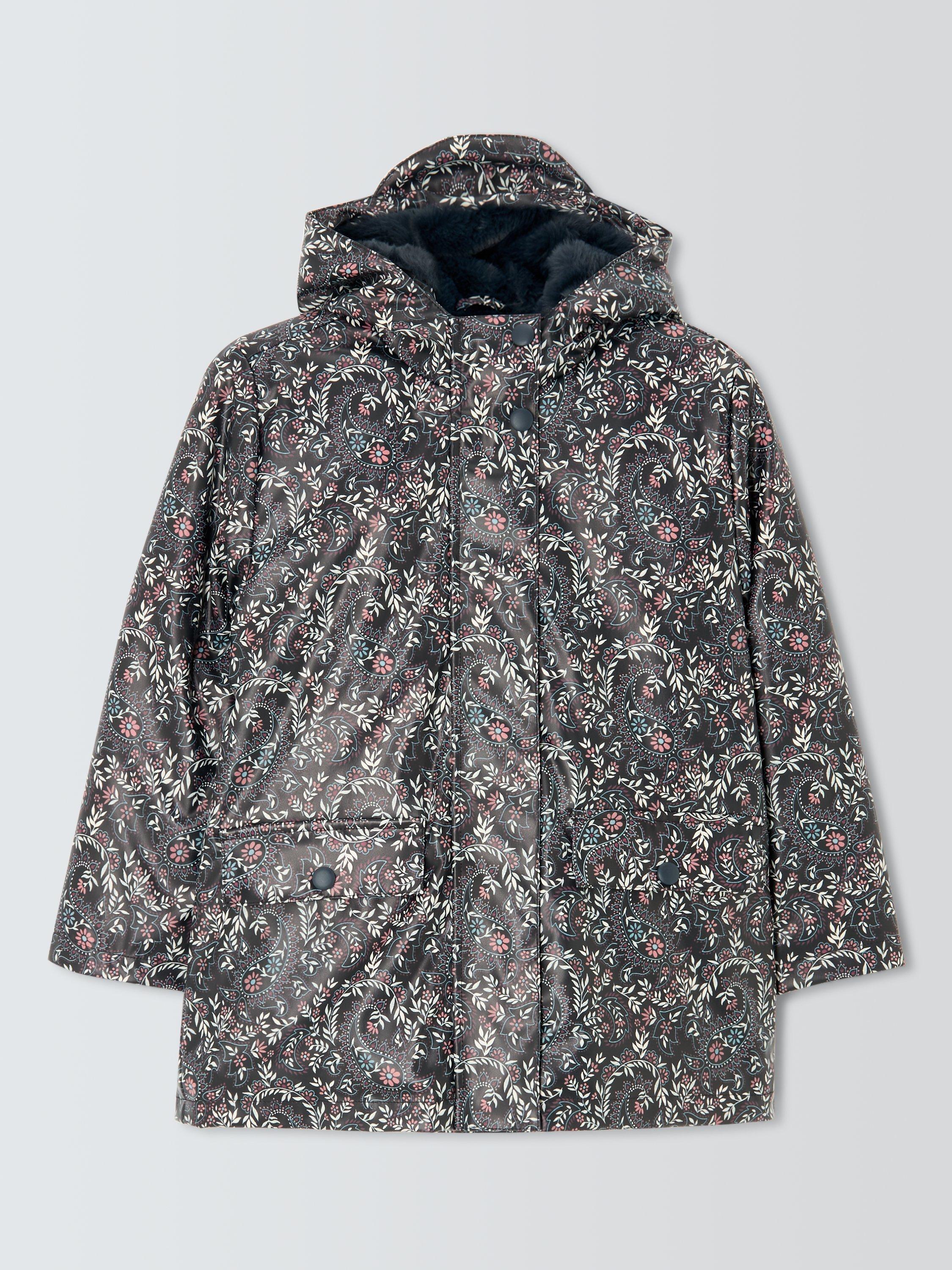 Product image 3 of 7, which shows John Lewis Kids' Floral Paisley Shower Resistant Jacket, Multi, 3 years
