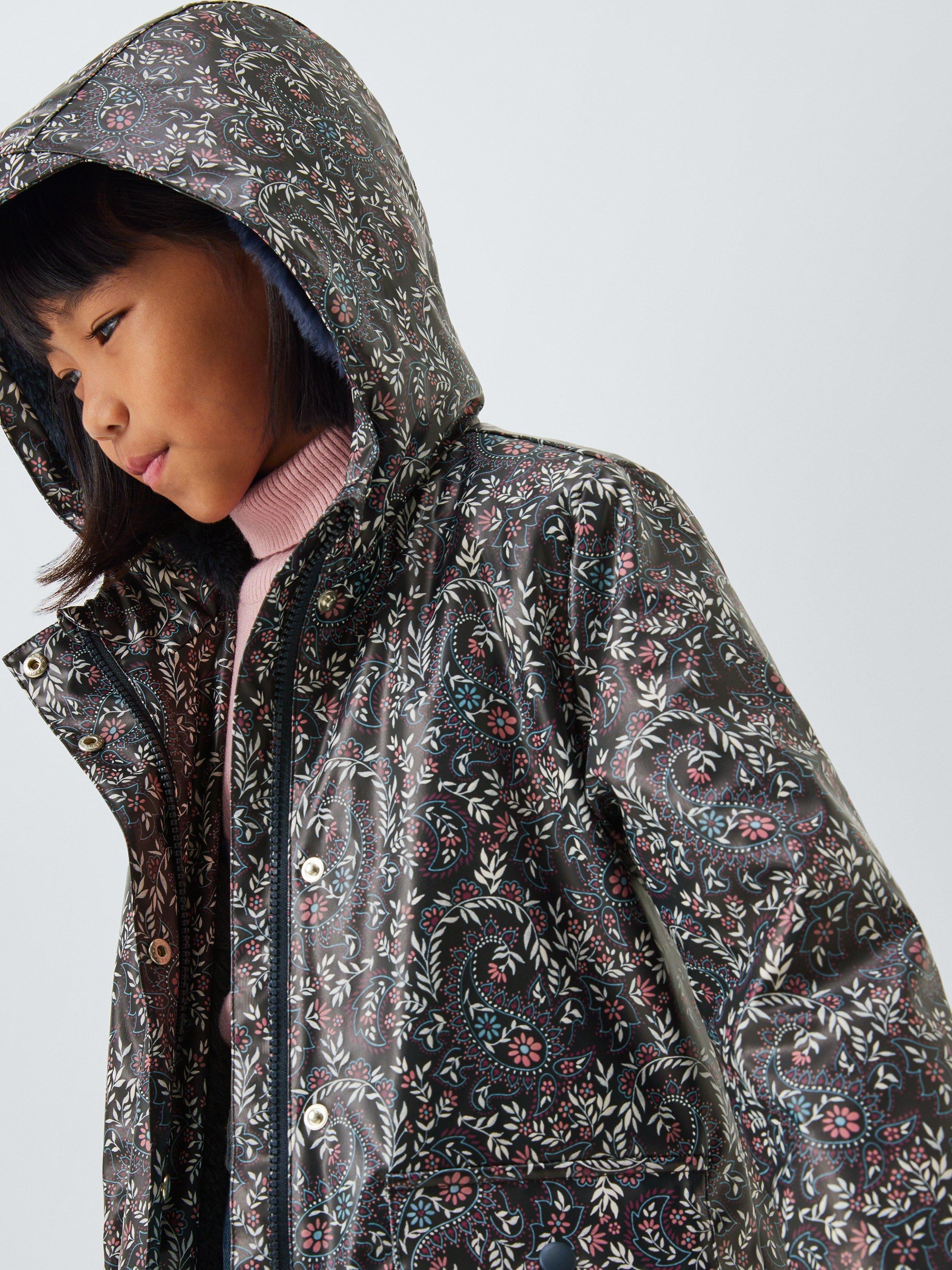 Product image 7 of 7, which shows John Lewis Kids' Floral Paisley Shower Resistant Jacket, Multi, 3 years