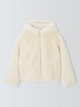 John Lewis Kids' Faux Fur Bomber Jacket, Cream
