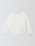 John Lewis Kids' Reversible Borg/Quilted Jacket, Cream, Green