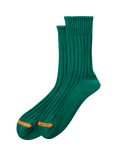 ROTOTO Ribbed Knit Crew Socks, Green