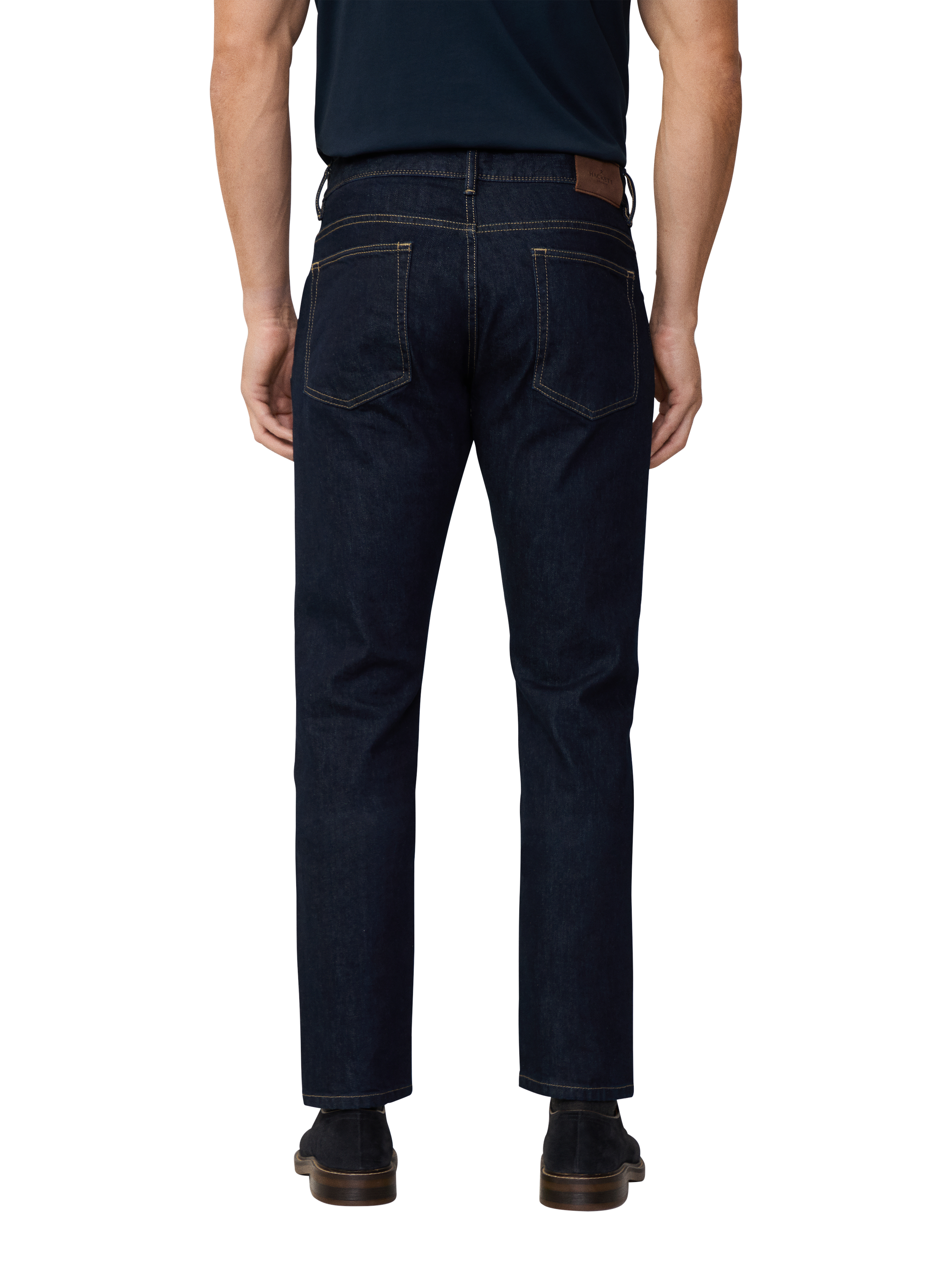 Product image 3 of 7, which shows Hackett London Slim Fit Selvedge Jeans, Denim Blue, 42R