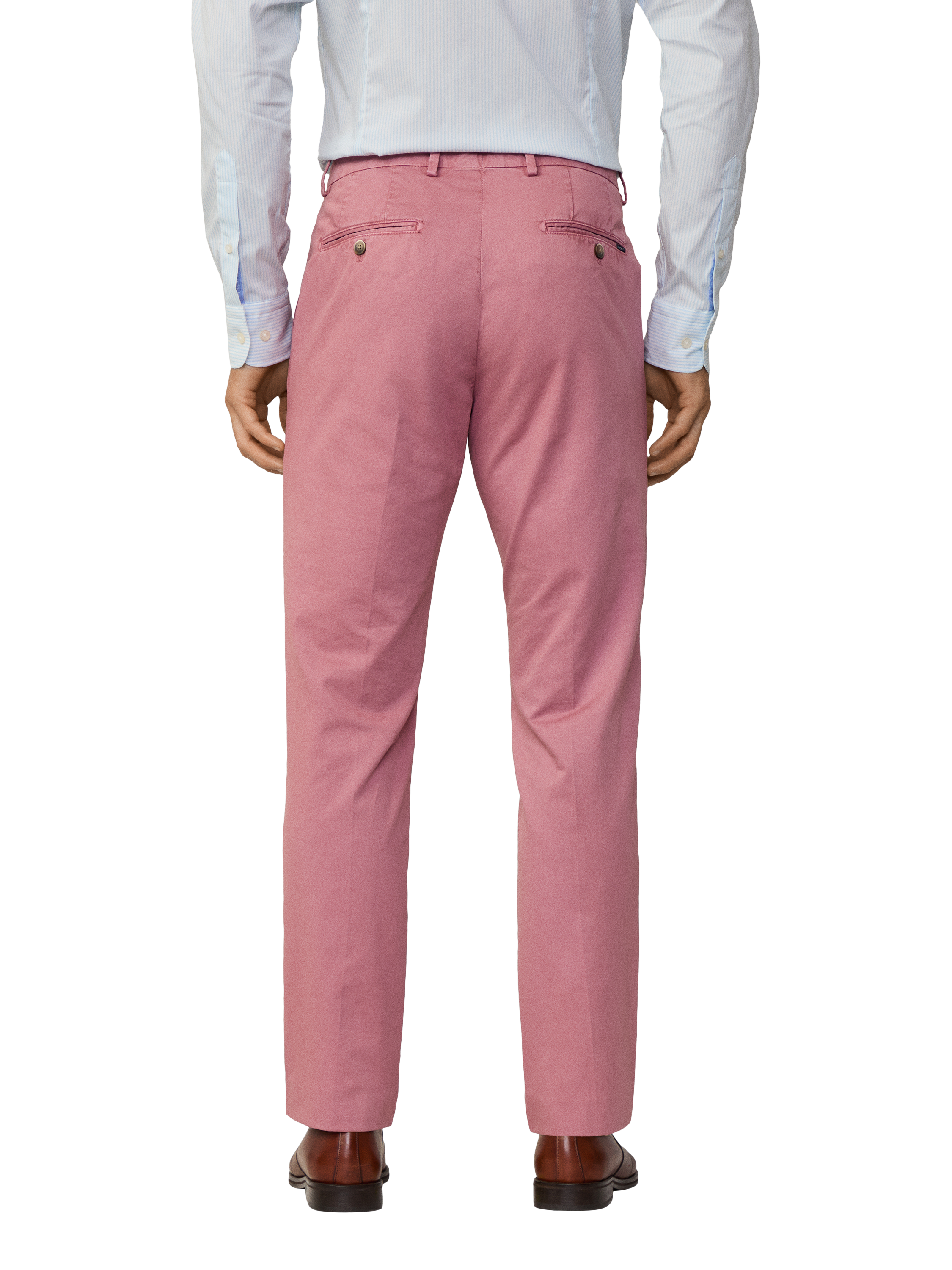 Product image 3 of 6, which shows Hackett London Slim Fit Kensington Chino Trousers, Berry Red, 28R