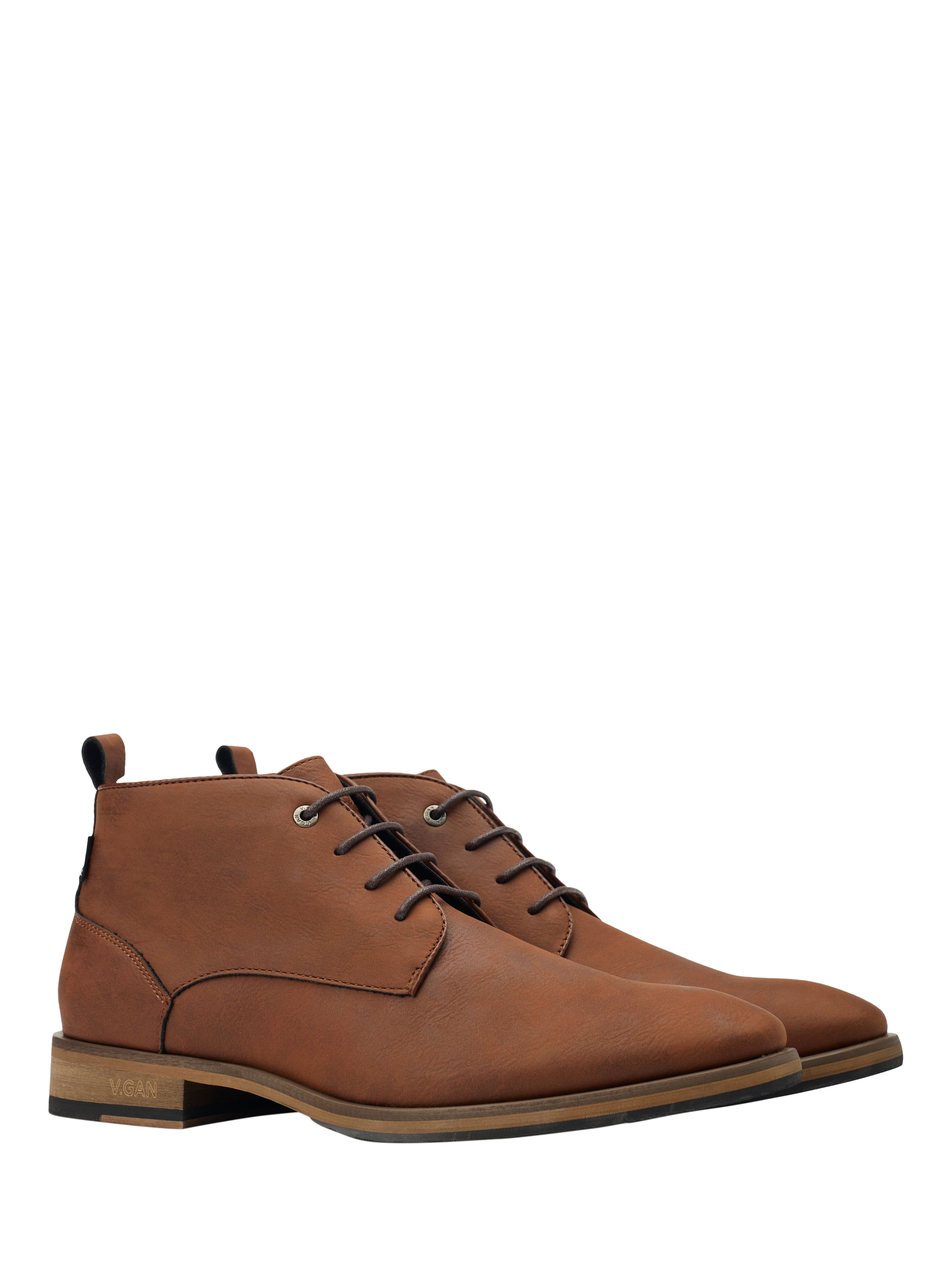 Product image 2 of 4, which shows V.GAN Vegan Goji 2 Chukka Boots, Tan, 6