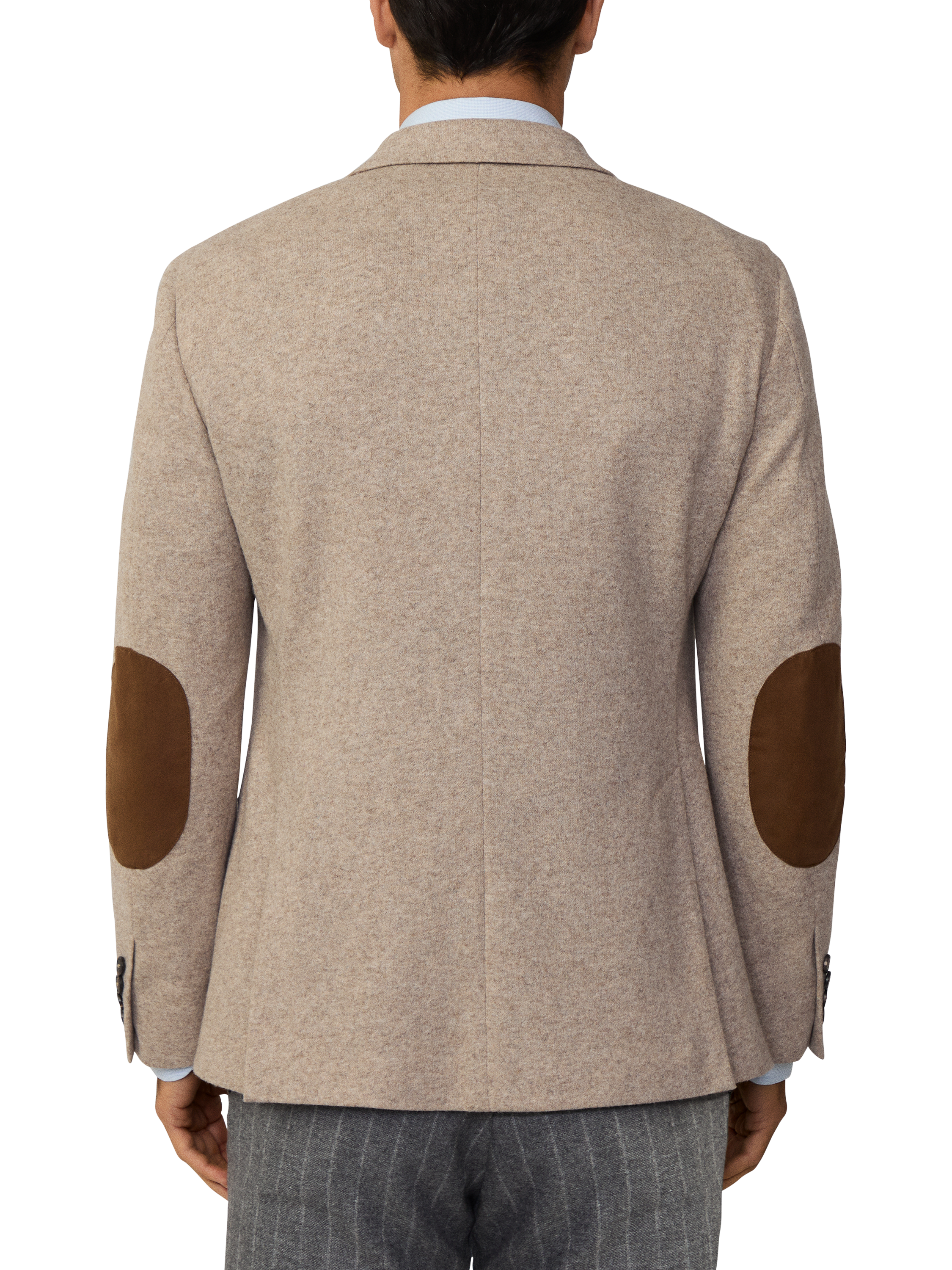 Product image 3 of 7, which shows Hackett London Melange Knit Blazer, Chino Beige, 36