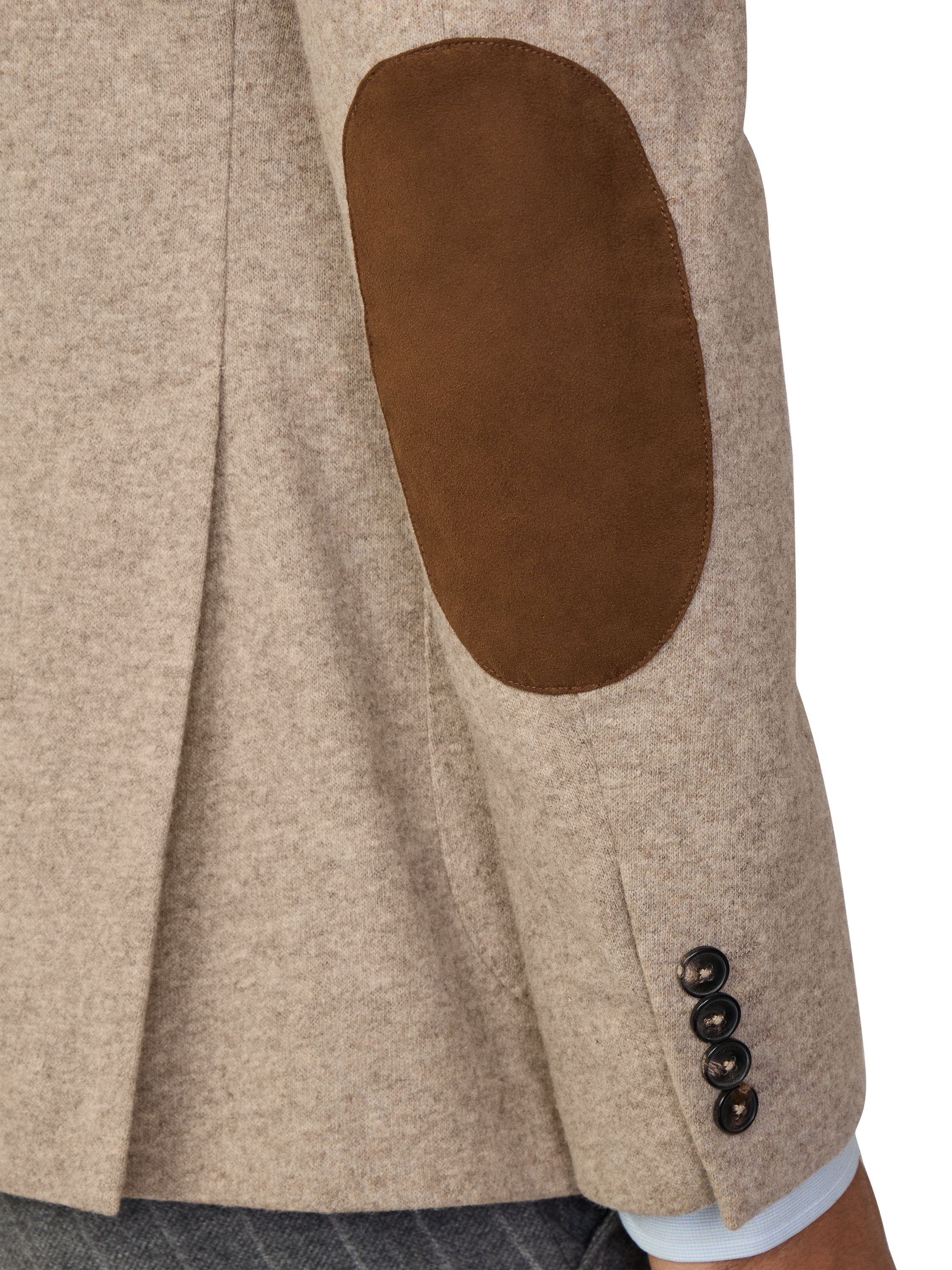 Product image 5 of 7, which shows Hackett London Melange Knit Blazer, Chino Beige, 36