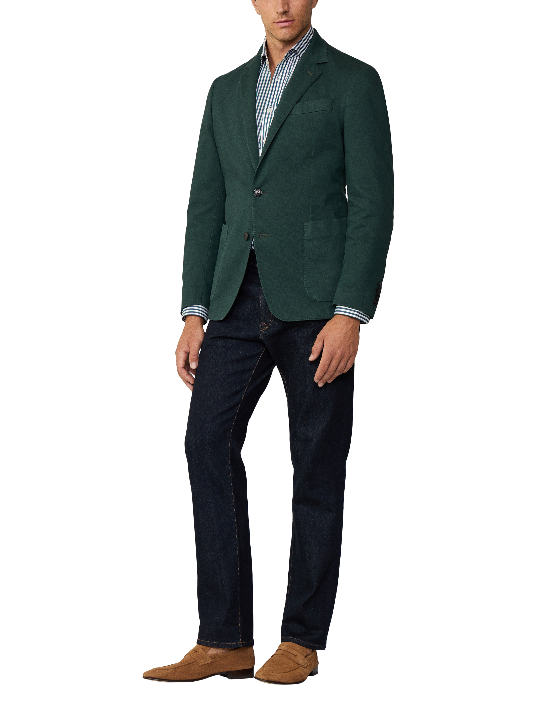 豪奢な Hackett London Garment-Dyed Stretch Cotton Piqué Textured ジャケット・アウター