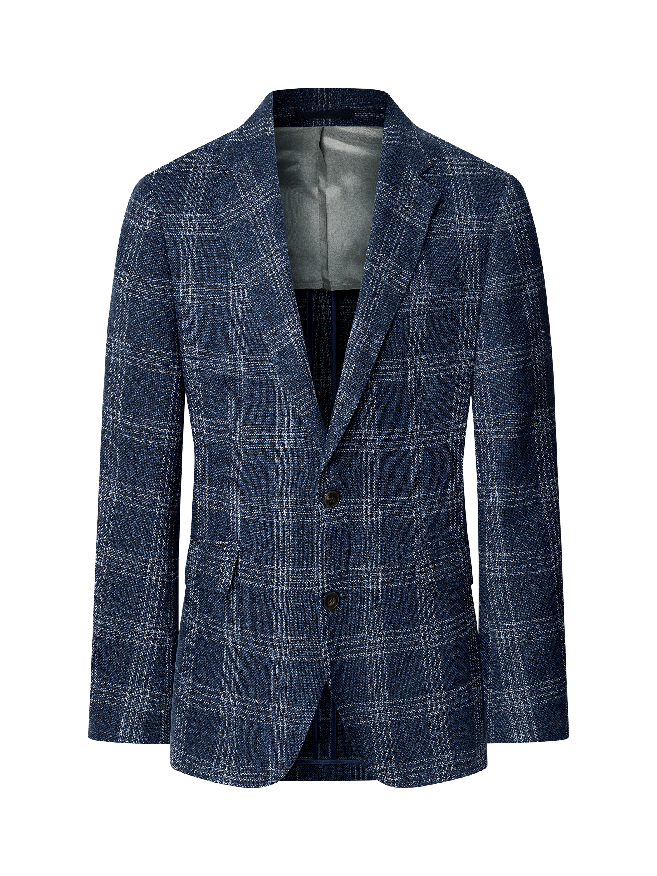 Product image 5 of 6, which shows Hackett London Cotton Linen Blend Blazer, Navy, 36