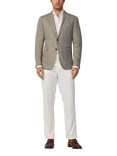 Hackett London Linen Delave Hopsack Blazer, Taupe Beige