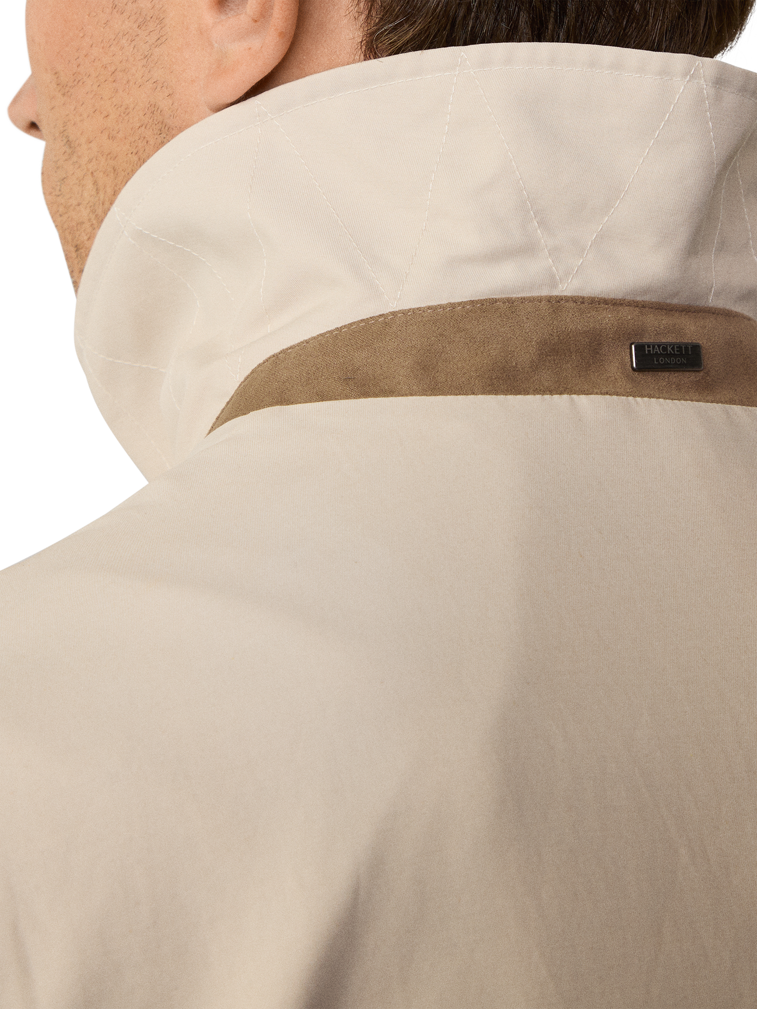 Product image 6 of 8, which shows Hackett London Two Pocket Car Coat, Linen Beige, XXL