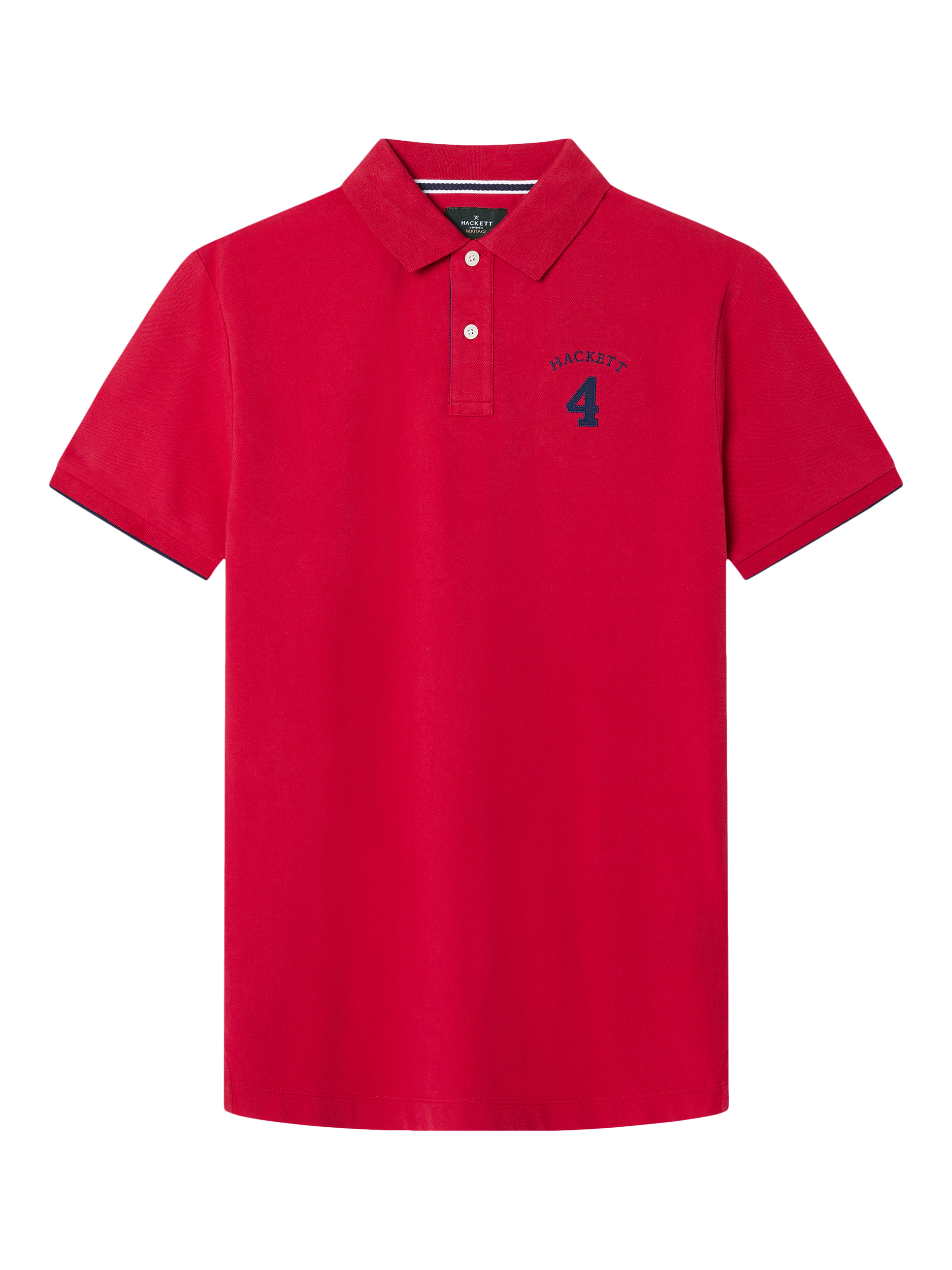 Product image 6 of 7, which shows Hackett London Cotton Classic Fit Short Sleeve Polo Shirt, Pop Red, XXL