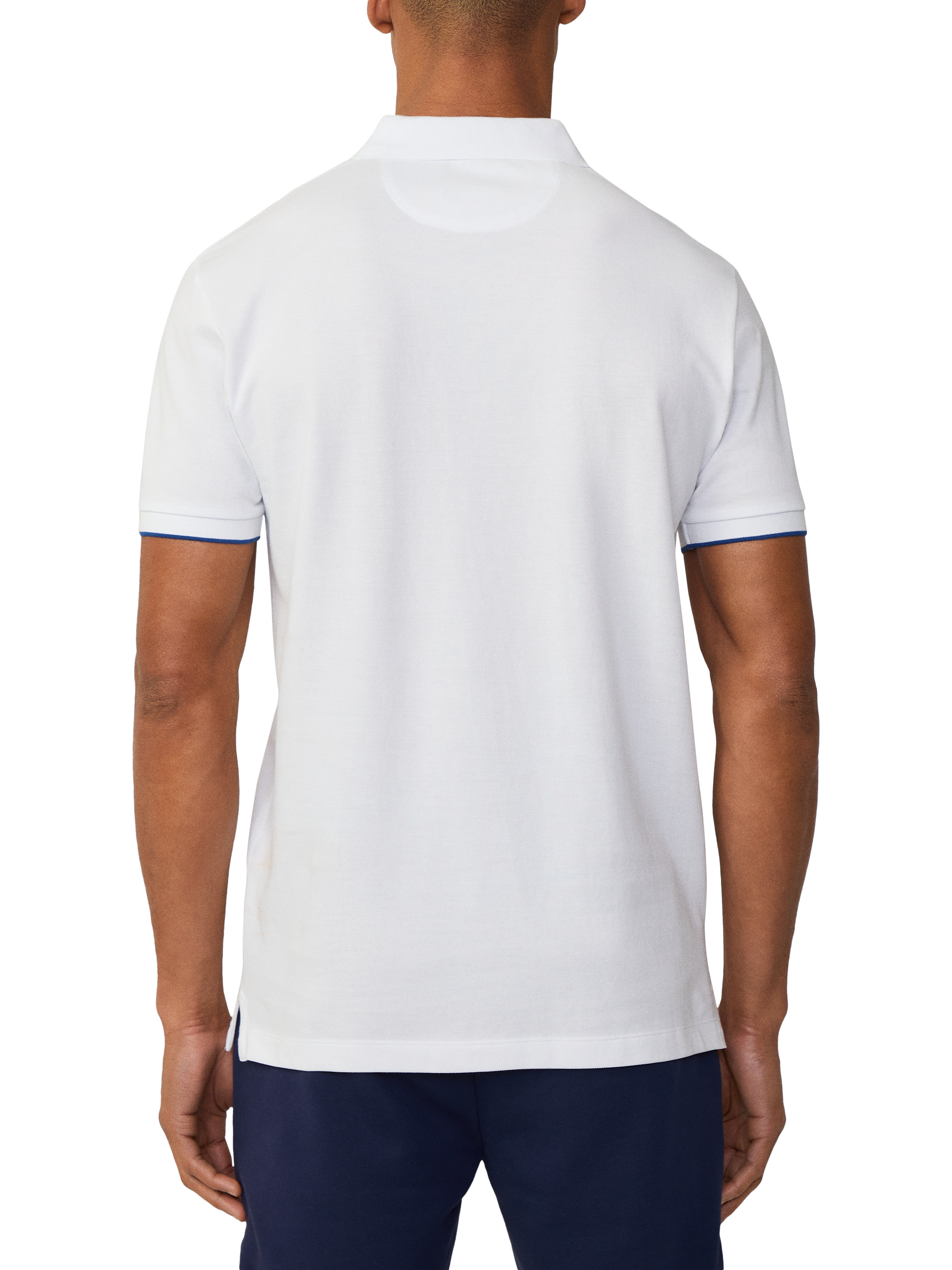 Product image 2 of 7, which shows Hackett London Cotton Classic Fit Short Sleeve Polo Shirt, Optic White, XS