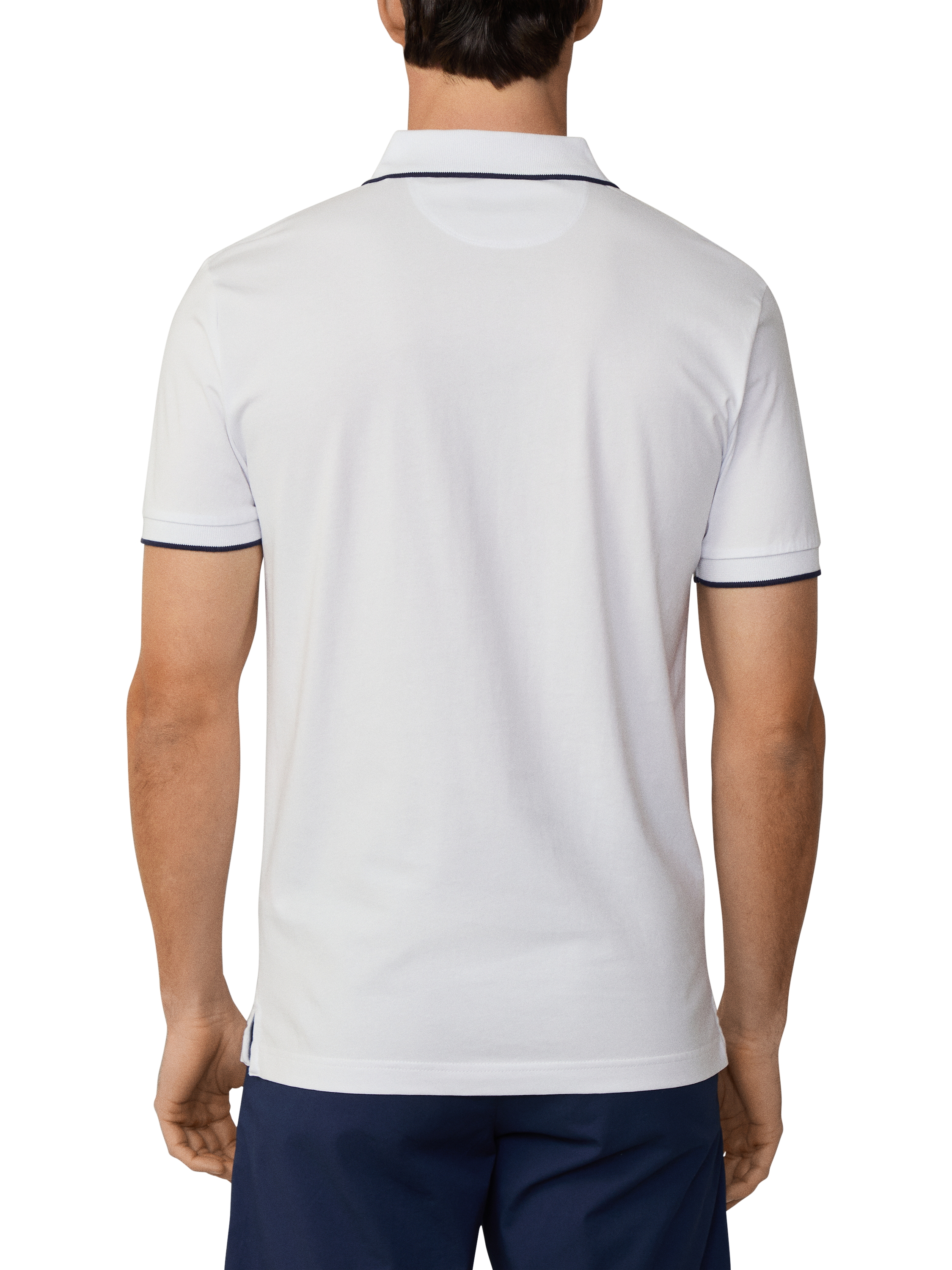 Product image 3 of 6, which shows Hackett London Cotton Regular Fit Short Sleeve Polo Shirt, Optic White, XS